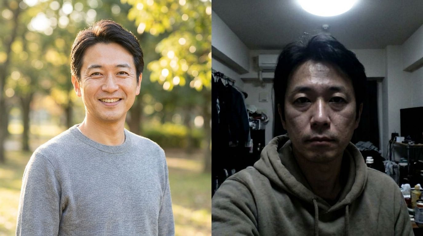 良いプロフィール写真の比較例