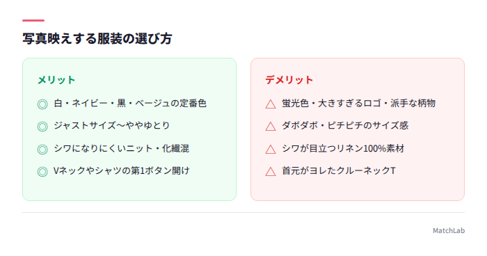 服装のOK・NG選び方ガイド