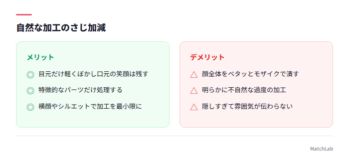 自然な加工OK/NGの比較