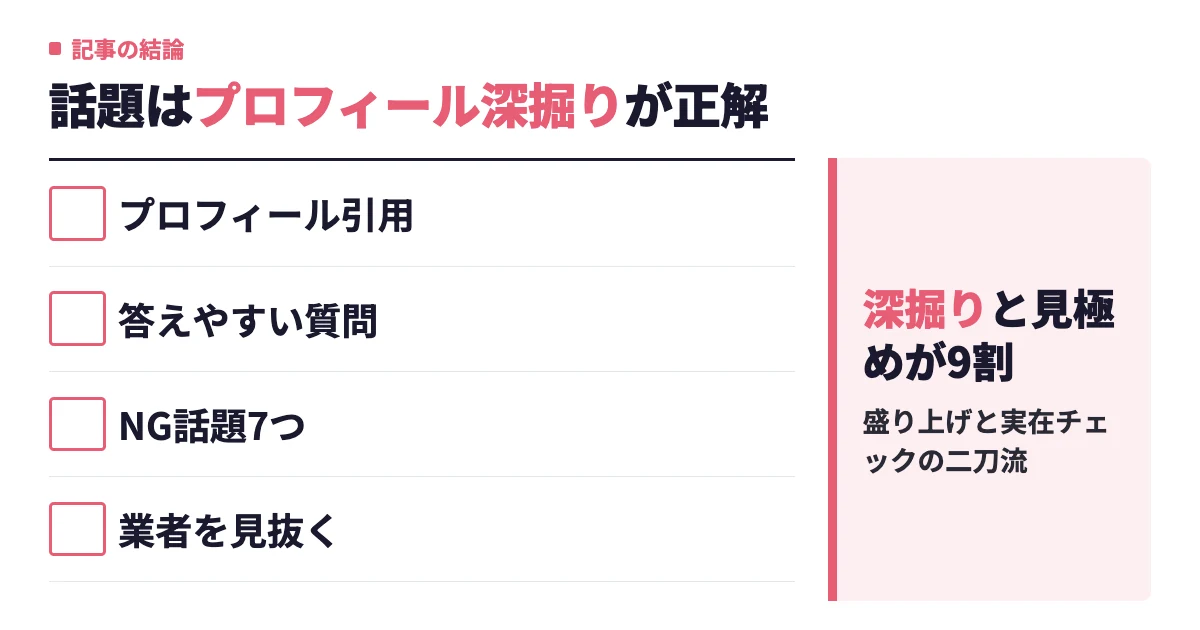 出会い系メッセージの話題ネタ15選｜NG例と業者を見抜く会話術も