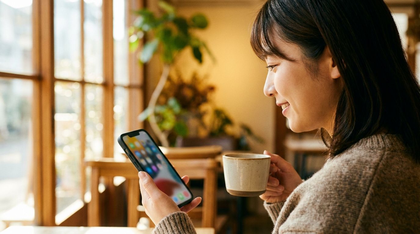 メッセージをやりとりする様子
