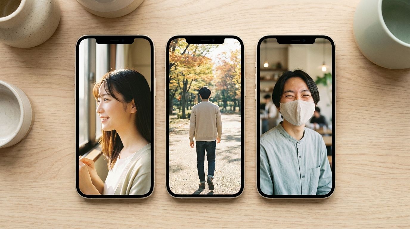身バレ防止の写真パターン例
