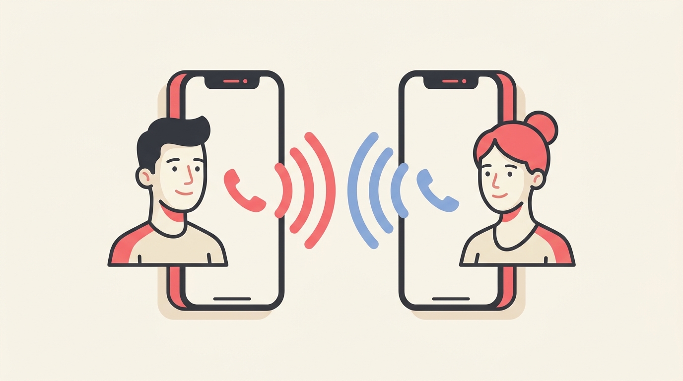 会う前の電話で安心感が生まれるイメージ