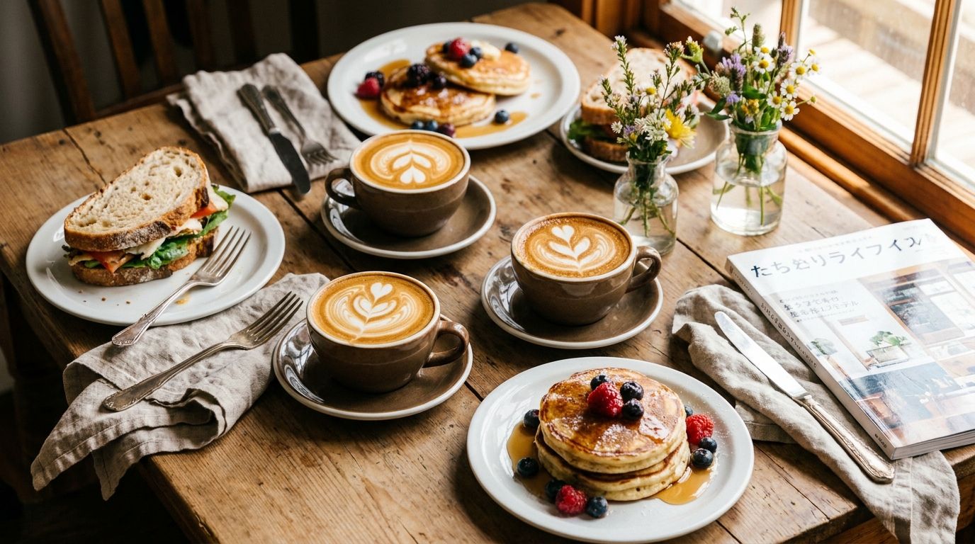 カフェのグルメシーン