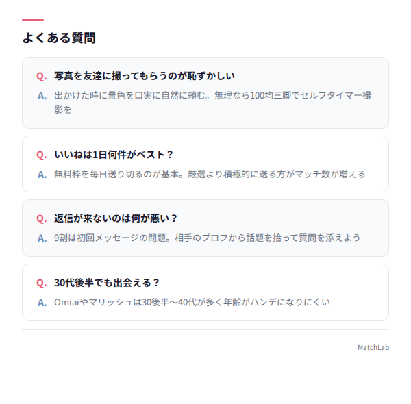 モテに関するQ&Aカード