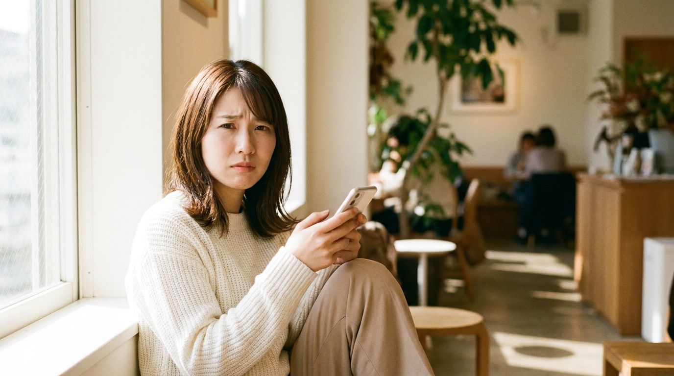 写真がなくて悩む女性