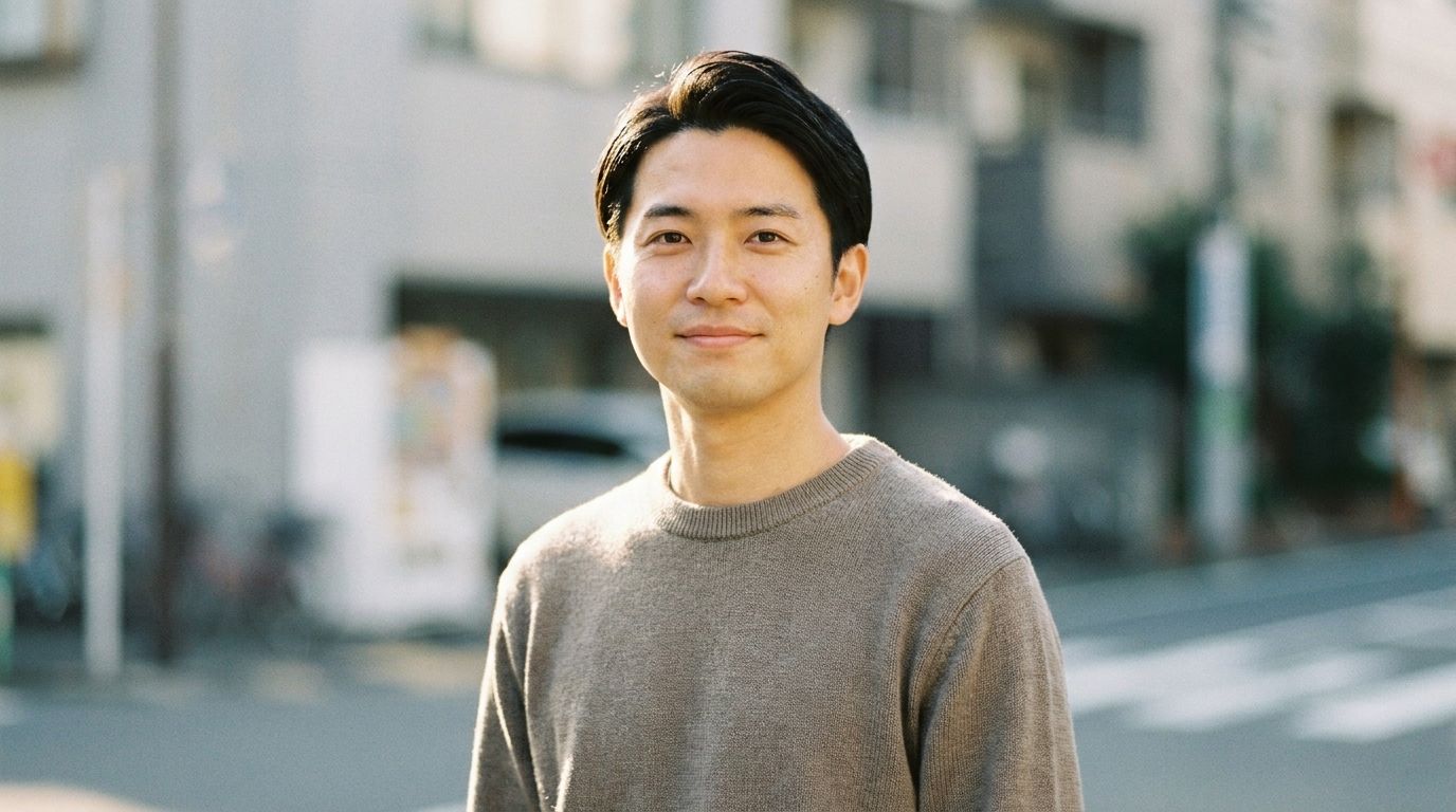 清潔感ある髪型・服装の男性例