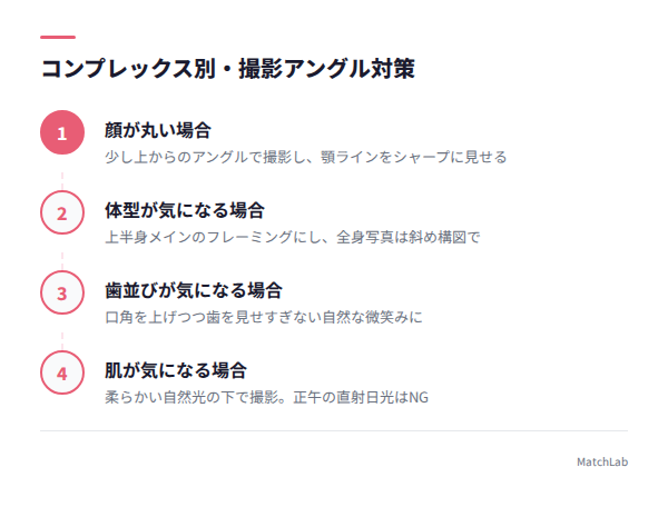 コンプレックス別の撮影テクニックの手順ガイド