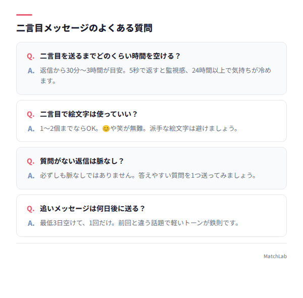 二言目のQ&Aカード