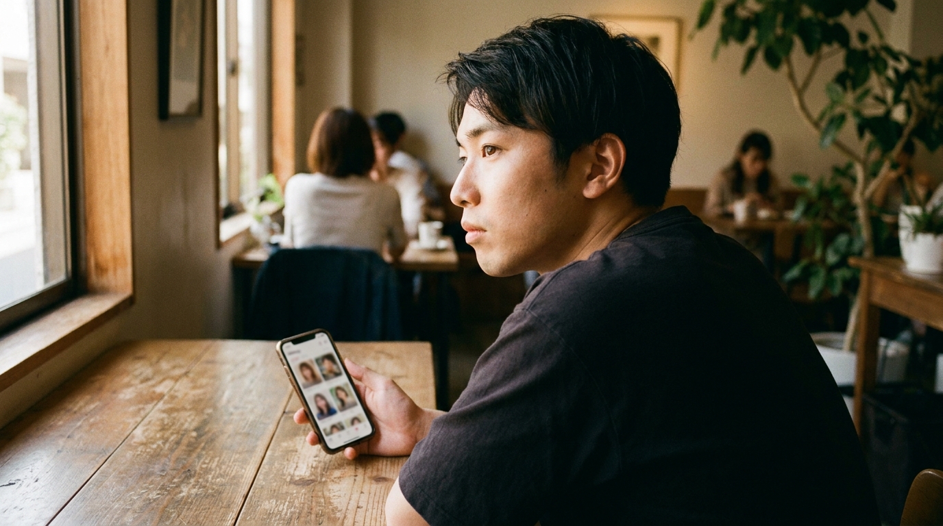 いいね送信先を考える様子