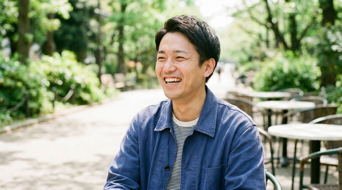 自然な笑顔を捉えた瞬間