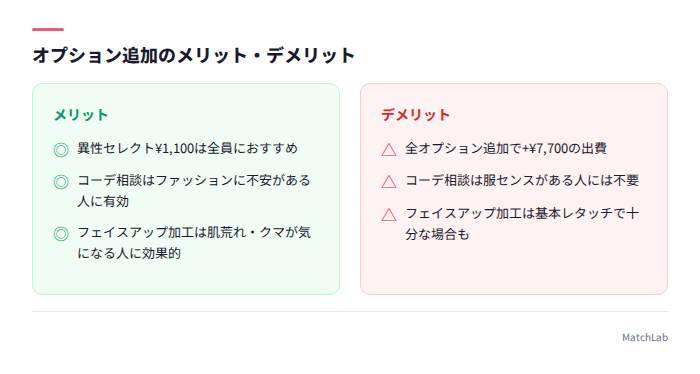 オプションの費用対効果まとめ