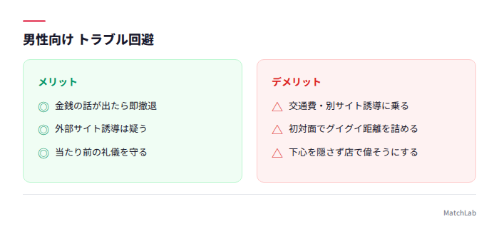 男性向け注意点