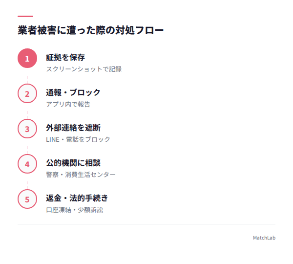 業者被害の5ステップ対処法の手順ガイド
