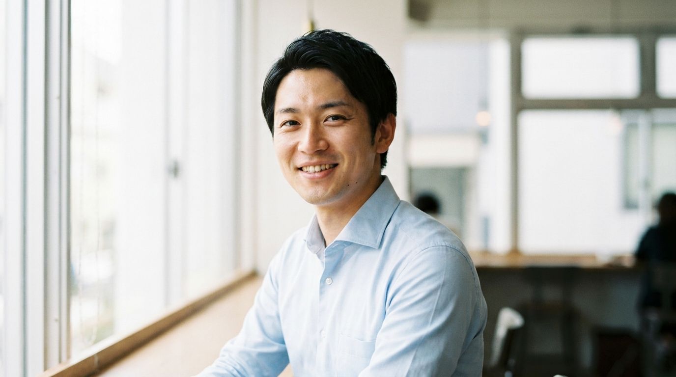 好印象な表情とポーズの見本写真