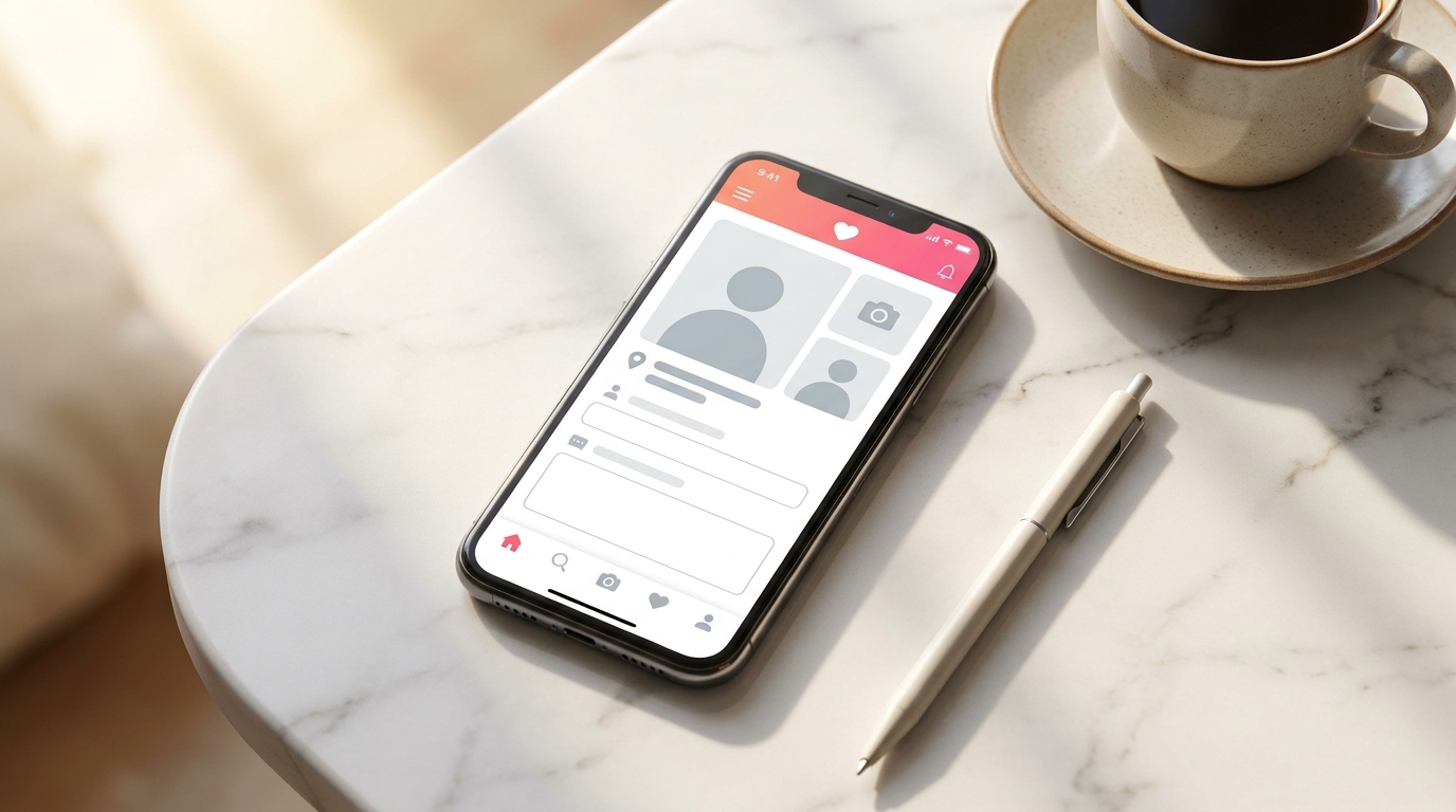 スマホに表示された適切な長さのプロフ文