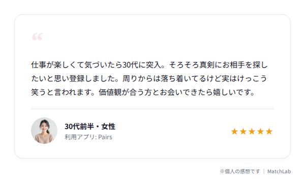 30代女性の自己紹介文例のユーザー口コミ