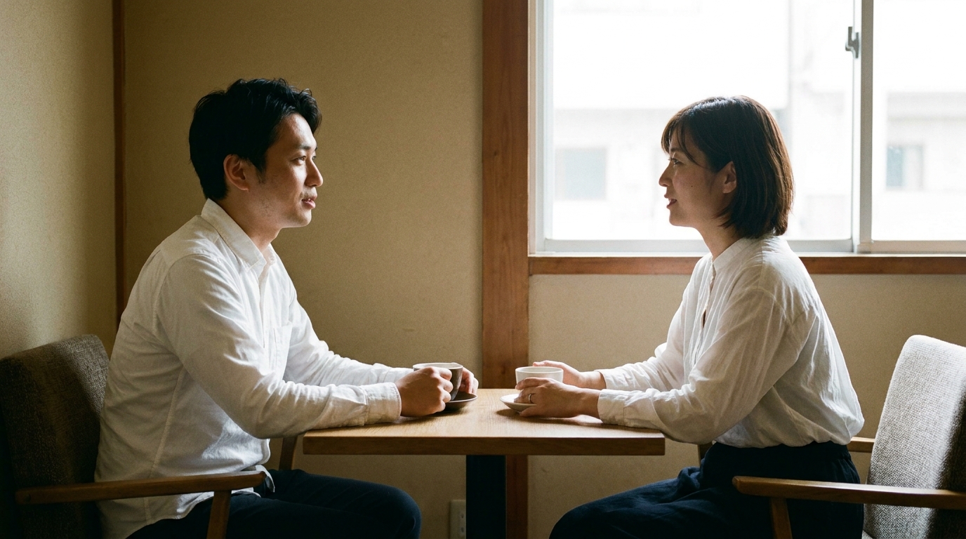 離婚理由を誠実に伝える様子