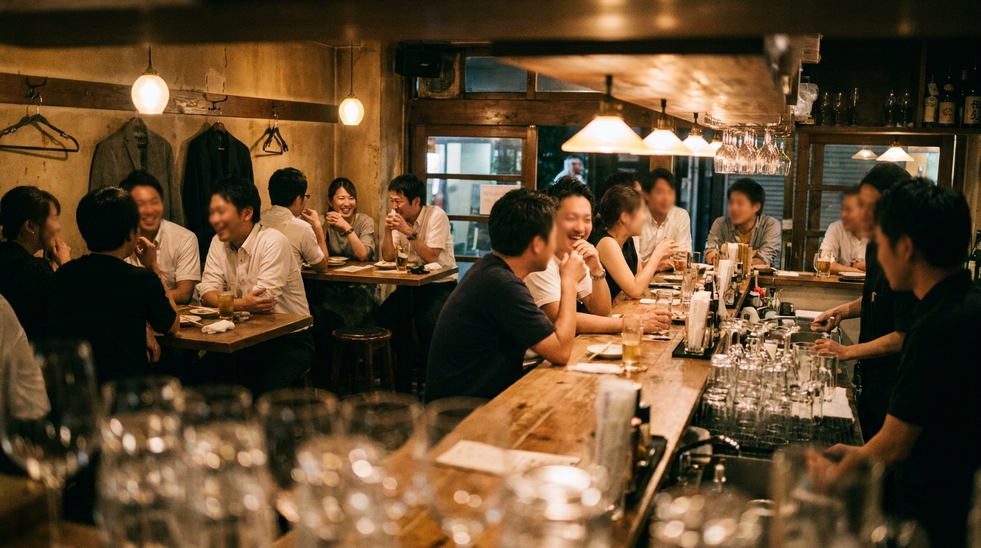 賑わう相席バーの店内イメージ