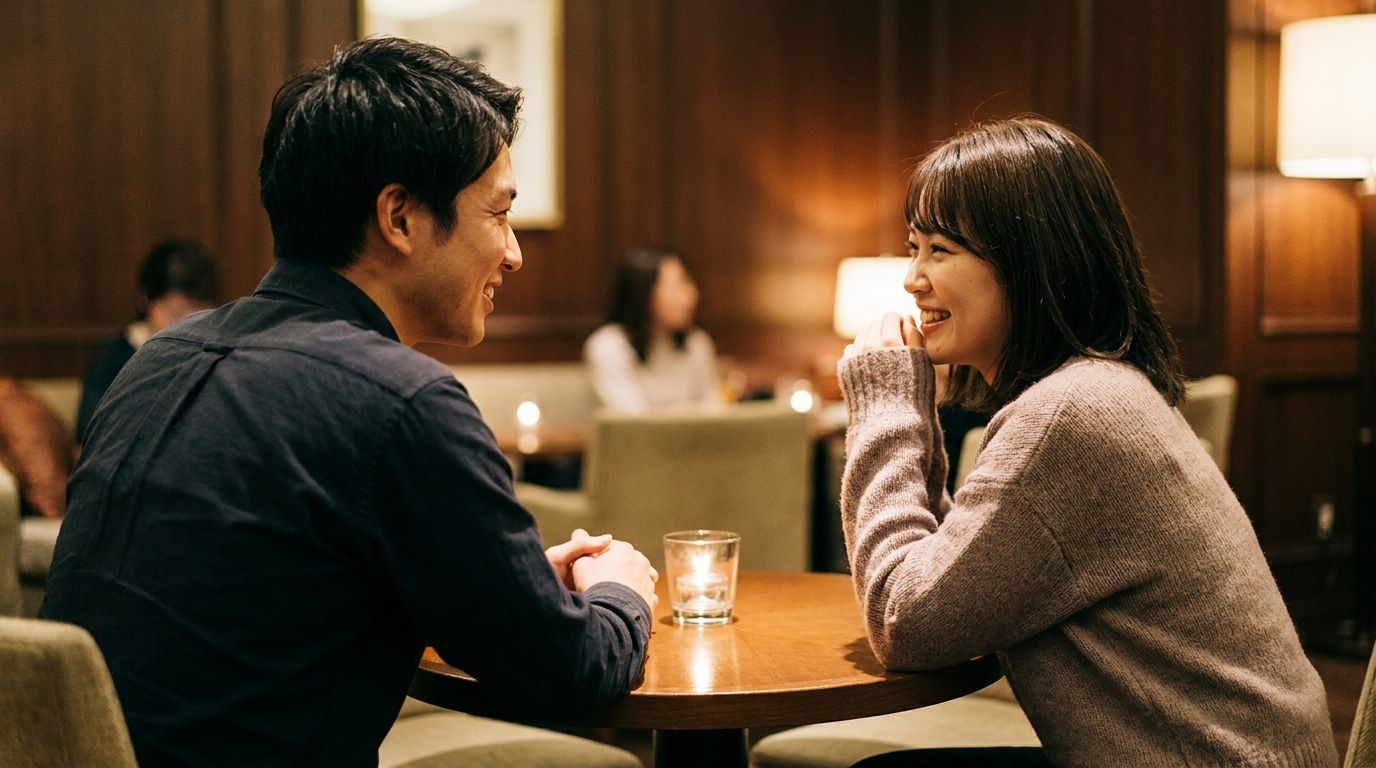 1対1で向き合う男女