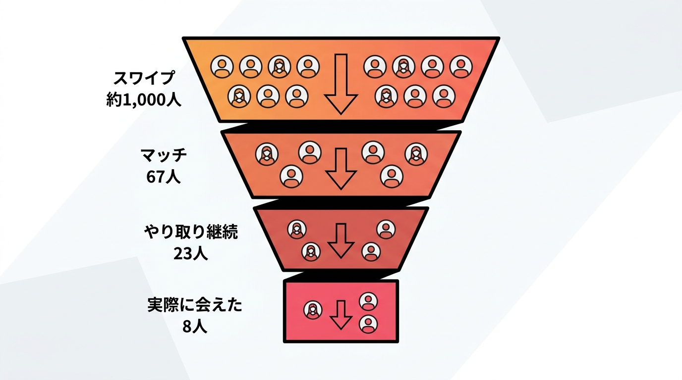 マッチ成功率のファネル図