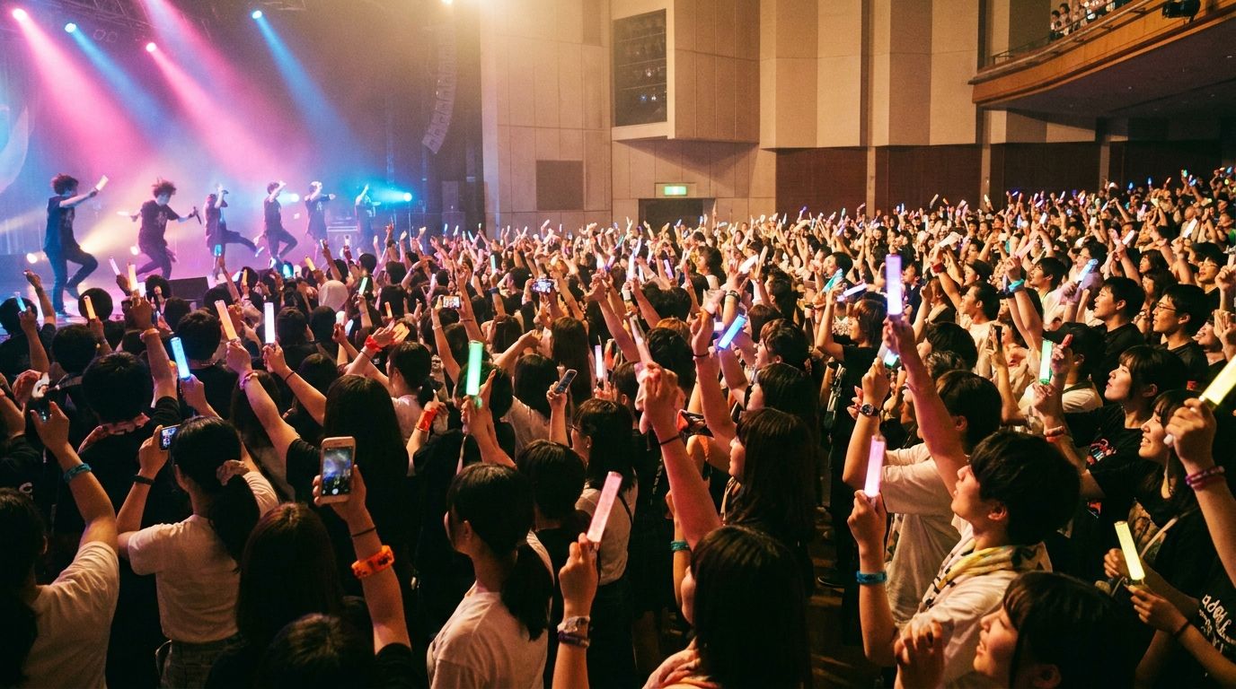 ライブ会場での交流シーン
