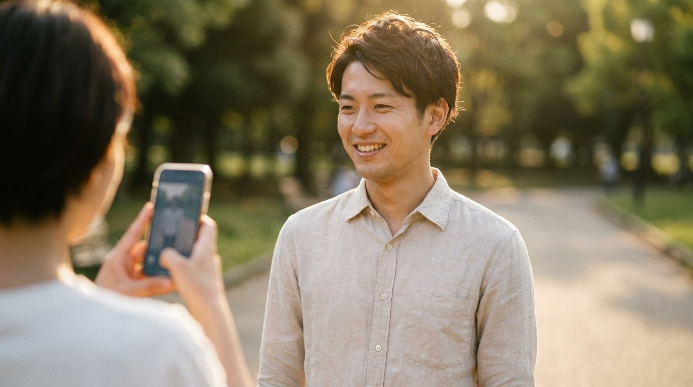 友人に撮ってもらうプロフ写真