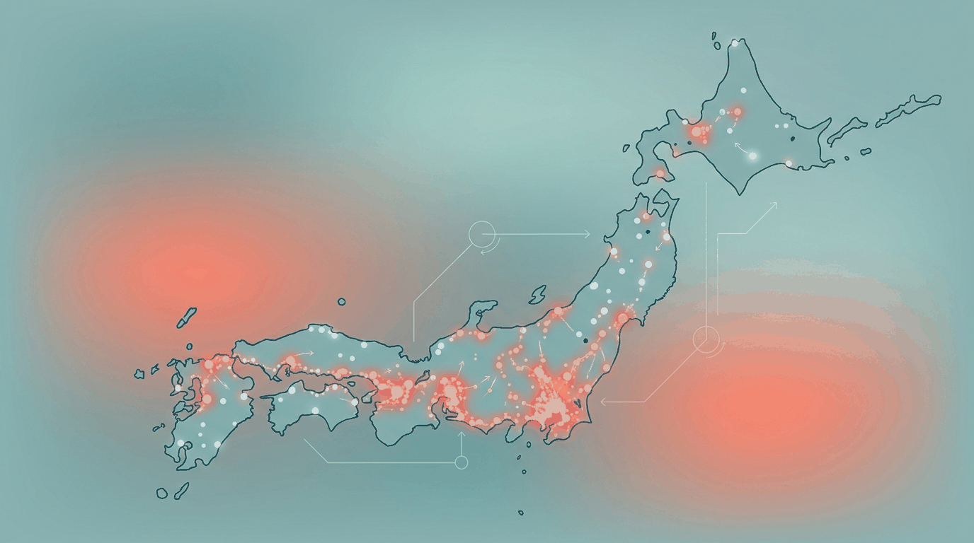 会員の都市圏集中イメージ