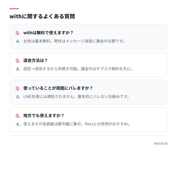 withのよくある質問Q&A